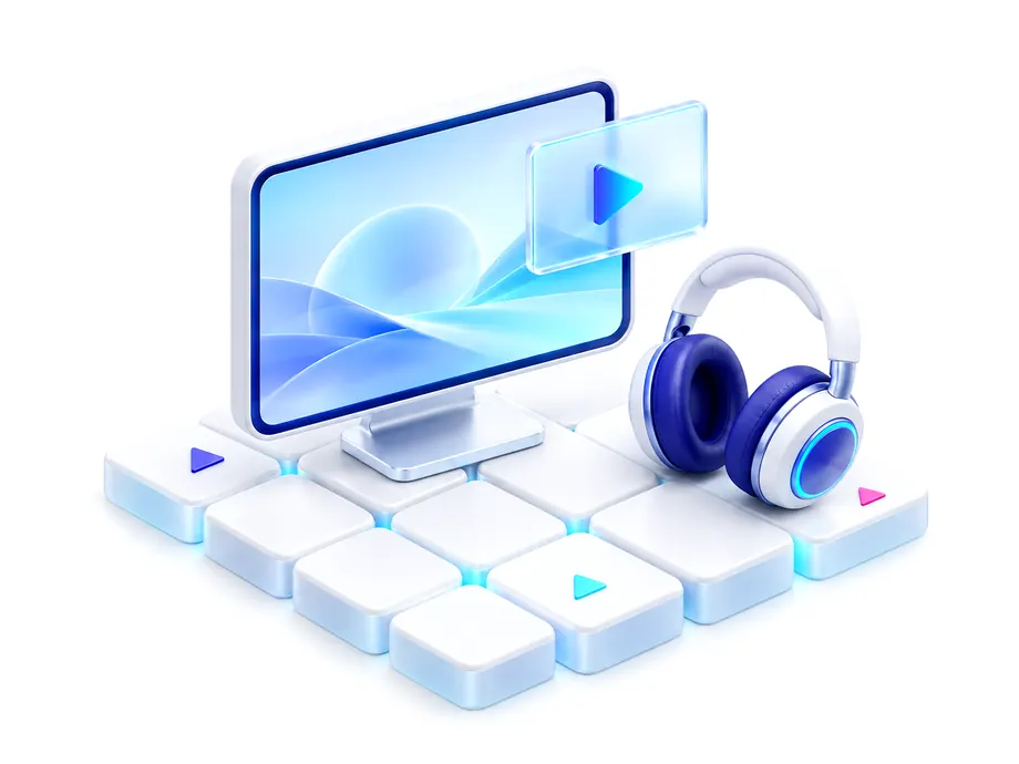 화면 속 화면 재생을 표현한 PlaynPlay 일러스트