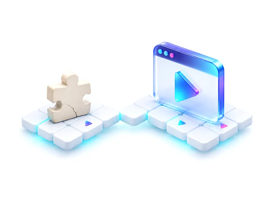 레거시 플레이어 전환을 표현한 PlaynPlay 일러스트